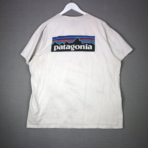 Patagonia Logo Tee Heavily Distressed Tee Mens XL - Picture 6 of 8